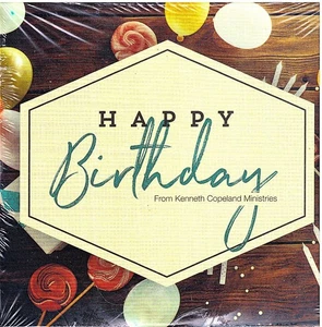Kenneth Copeland (Ministerien) HAPPY BIRTHDAY KARTE mit christlicher CD NEU EST - Bild 1 von 2