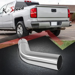 Polished Stainless Steel 2.5" OD DIY Custom 45 Degree Mandrel Bend Exhaust Pipe - Picture 1 of 6