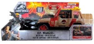 Mattel Jurassic World Jeep Wrangler Rescue Net Fahrzeug Mattel Dinosaurier Set 2017 - Bild 1 von 3