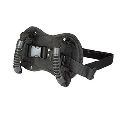 Manija del asiento trasero de motocicleta, manija de agarre de agarre de pasajero de motocicleta, negra Foto 1 de 4