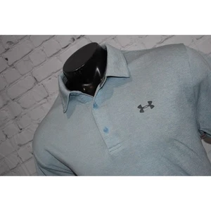Under Armour Golf Playoff Polo Shirt Men Size XL Loose HeatGear Performance Blue - Picture 1 of 7