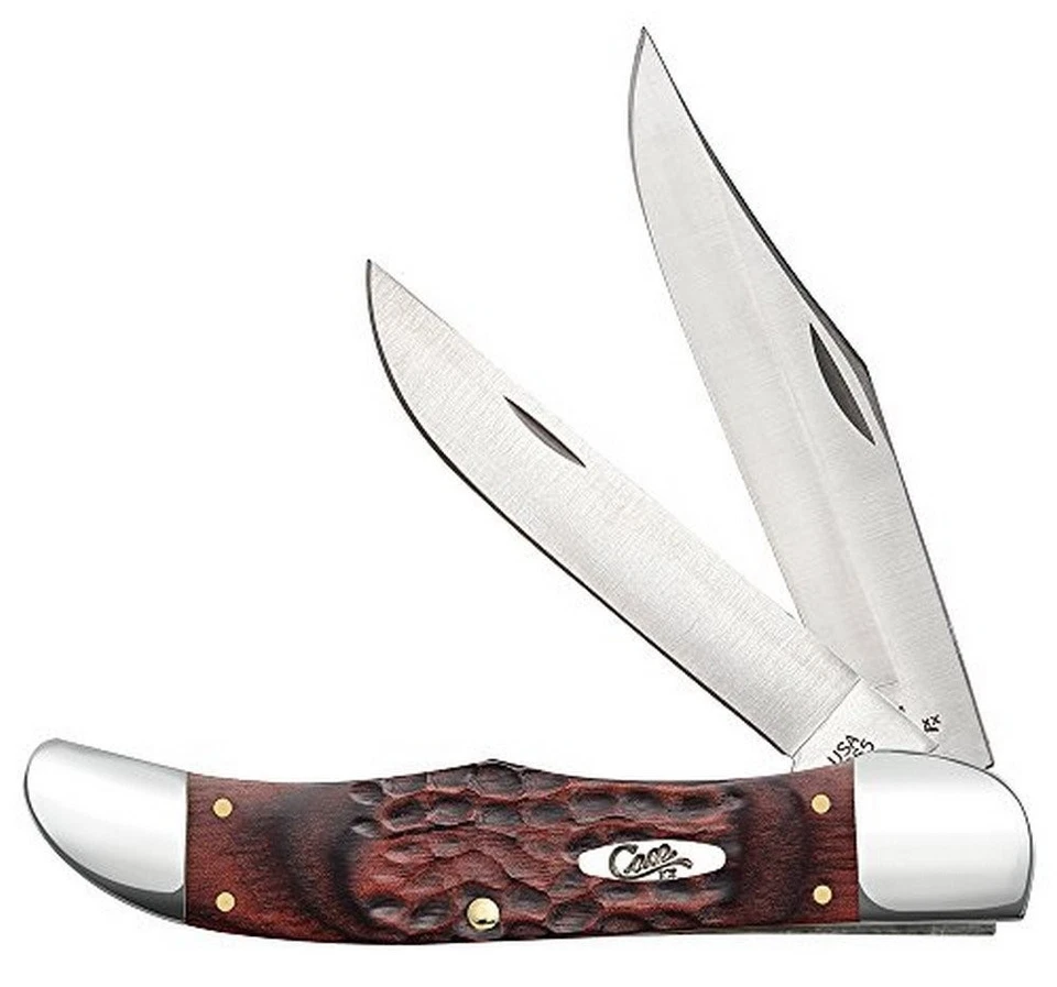 Case Cutlery Folding Pocket Knife Jigged Stamina Wood Stainless Sheath - CA189 Foto 1 de 1