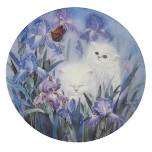 Garden Discovery Collector Plate Petal Pals Lily Chang Kittens Flowers WS George - Picture 1 of 5