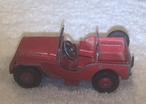 DINKY TOYS UNIVERSAL JEEP Red 1952 Diecast Metal Vintage - Picture 1 of 7