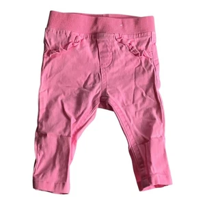 Garanimals Baby Girl Pink Ruffled Pants Size 3-6M Elastic Waist Cotton Blend - Picture 1 of 11