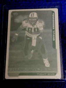1/1 FRANK WYCHECK 2000 PACIFIC PARAMOUNT PRINTING PRESS PLATE TENNESSEE TITANS - Picture 1 of 2