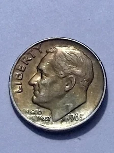 1965 Roosevelt Dime Improperly Annealed And Die Crack Error Coin - Picture 1 of 3