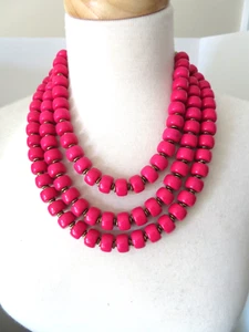COLLAR CUENTAS FUCSIA PREMIER DESIGNS 16-20" - Imagen 1 de 2