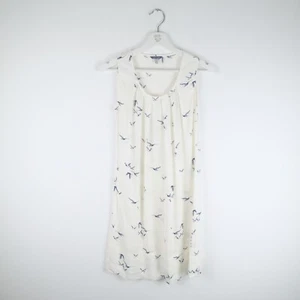 Joules Dress Cream White UK 8 Viscose Sleeveless Shift Tunic Style Bird Print - Picture 1 of 19