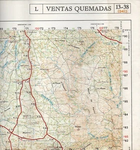 MAPA TOPOGRAFICO "VENTAS QUEMADAS" 941 (13-38) ESCALA 1:50000 # 1189 - Imagen 1 de 1