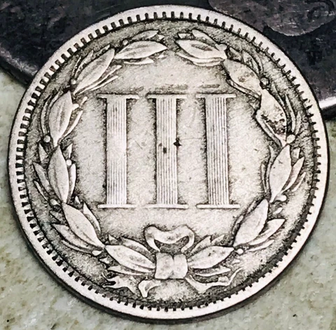 1872 Three Cent Nickel Piece 3C Ungraded Choice US Type Coin CC17487 Cover