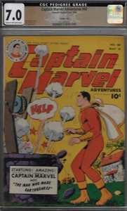 CAPTAIN MARVEL #60 - CGC 7.0-SUPER GOLD-CROWLEY COPY-FAWCETT - Picture 1 of 2