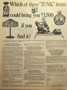 Information Inc NY Junk Boom antiguo vintage guía de reventa anuncio impreso vintage 1970 - Imagen 1 de 4