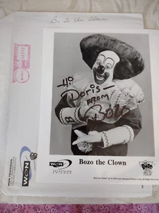 Foto personalizada firmada a mano BOZO el payaso marcador negro WGN TV Chicago sin certificado de autenticidad - Imagen 1 de 5