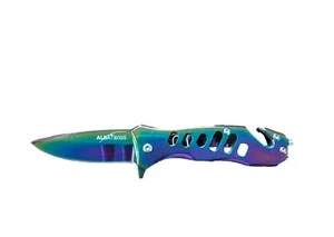 Albatross Iridescent Spring Assisted Pocket Knife Tactical Rescue Knife - Picture 1 of 4