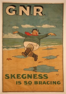 Eisenbahn/Urlaubsplakat - Jolly Fisherman / Verstrebungsfaulheit - 1908-A4 Wandkunst - Bild 1 von 1