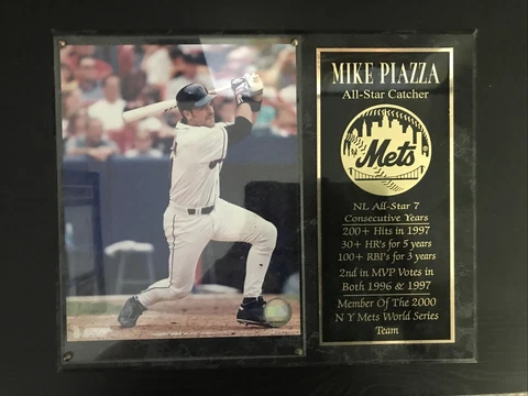 Mike Piazza New York Mets Baseball Card Plaque #31 (15” X 12”) Cover