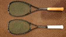 Two Oliver Warp 03 squash racquets rackets