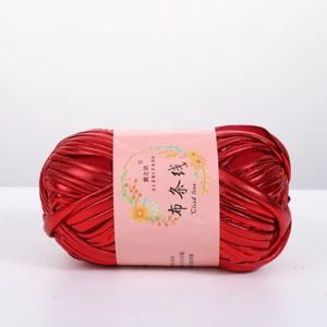 100g Metallic Texture T-Shirt Yarn Ball Shiny Knitting yarn DIY Craft 30M Sewing - Picture 1 of 34