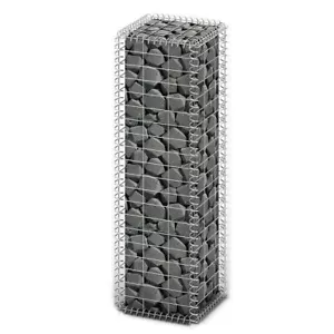 More details for garden gabion basket wall with lids galvanized mesh wire 100 x 30 x 30  s9q4