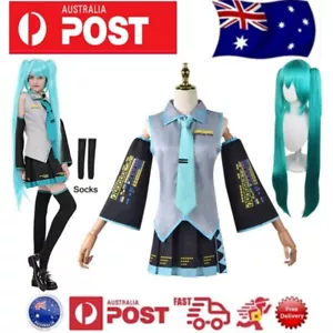 Anime Hatsune Miku Vocaloid Hatsune Cosplay Costume Uniform Dress Party Dress - Picture 1 of 13
