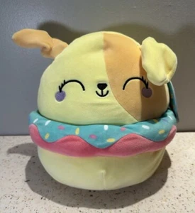 NWT HTF Squishmallows 8” YESENIA Dog Pool Party 2021 Claire’s Yellow Soft Plush - Picture 1 of 6