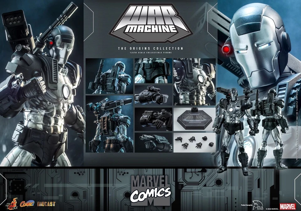 New In Stock Hot Toys CMS013D47 MARVEL COMICS 1/6 War Machine The Origins Figure - Image 1 of 4