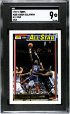 1992-93 Topps #105 Hakeem Olajuwon All-Star Gold SGC 9 MT