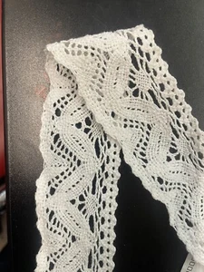 2 yards white crochet cotton lace trim 1 3/4” - Picture 1 of 1