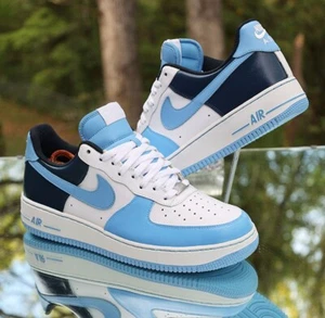 Nike Air Force 1 Low University Azul Hombre Talla 12 Blanco Personalizado 315122-148 - Imagen 1 de 17