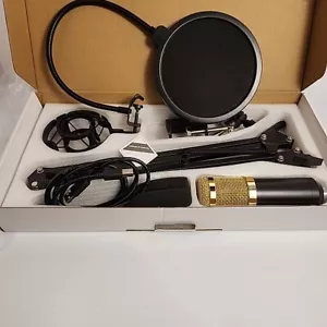 USB Kondensator Mikrofon Bundle mit verstellbarer Aufhängung Scherenarm Ständer - Bild 1 von 10