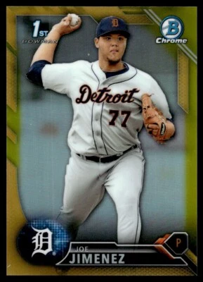 2016 Bowman Chrome Prospects Gold Refractor Joe Jimenez 47/50 Detroit Tigers - Image 1 of 2