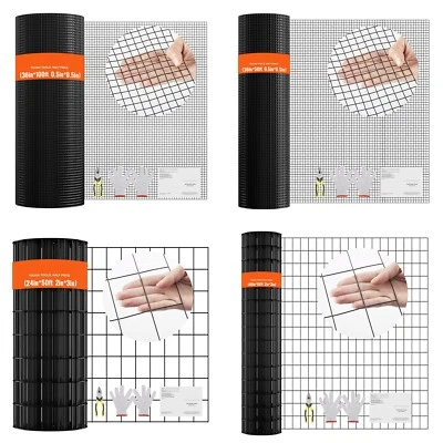 Rollo de valla de malla de alambre calibre 16/19 de tela de hardware de 24"/36"/48" x 50'/100' Foto 1 de 2