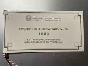 1983 Folder Libretto Emissione Celebrativa Anno Santo con Cordoncino - Foto 1 di 4