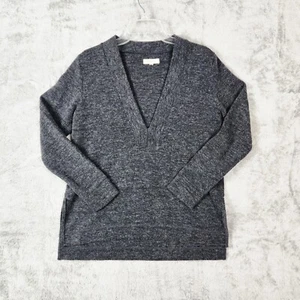 Madewell Damen Pullover tiefer V-Ausschnitt grau Pulli Style E5147 dunkelgrau MEDIUM - Bild 1 von 9