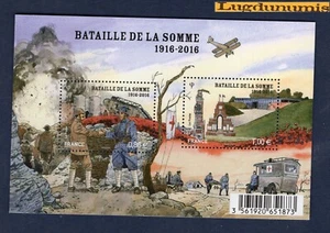 France La Feuille F5075 Bataille de La Somme 1916 2016 F 5075 2016 Neuf Luxe - Foto 1 di 1