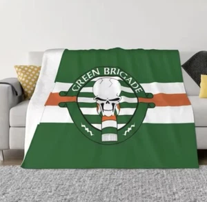 Glasgow Celtic FC The Green Brigade - Throw Blanket 100cm X 150cm - Picture 1 of 4