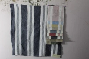 Ralph Lauren, Mill Pond Stripe, Woven, 27" W X 27" L, Color Navy and White - Picture 1 of 2