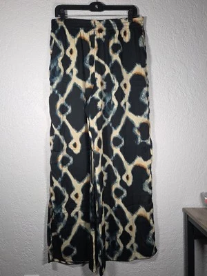 Philosophy Flowy Animal Print Pants Loose Fit Size Large Pockets  - Image 1 of 4