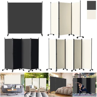 Paravent Trennwand Balkon Deko Terrasse Raumteiler auf Rollen Windschutz Garten - Bild 1 von 4