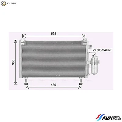 CONDENSER AIR CONDITIONING IS5031D FOR ISUZU D-MAX/Platform/Chassis RODEO 2.5L - Image 1 of 4