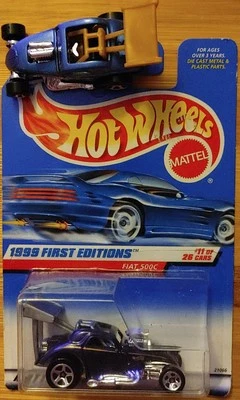 Lote de 2 carros Hot Wheels Fiat 500C - Imagem 1 de 4