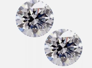 IF Clarity Loose CVD Diamond Round Lab Grown Pair D Color 3 x 3 mm Certified - Foto 1 di 14