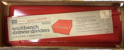 Craftsman Workbench Steel Drawer Dividers Vintage #910212 for 4"x9" Drawers NOS - Image 1 of 2
