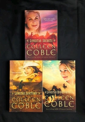 Lot Of 3 Colleen Coble Books Lonestar 1-3 Secrets Sanctuary Homecoming Boxed Set - Image 1 of 4