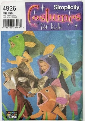 Simplicity Costumes for Kids #4926: Fish w/ Head, Tail, Lips & Fins Uncut - Image 1 of 2