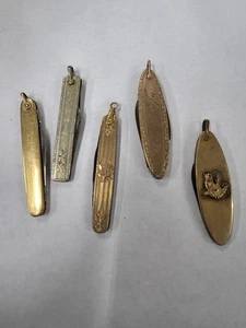 Lot Of 5 Gold Filled Pocketwatch Pocket Knife Fobs - VT365 - Picture 1 of 8