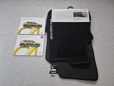 Citroen C4 Cactus 1611107680 Genuine Carpet Velour Mats Set 2014-2021 Black RHD - Image 1 of 4