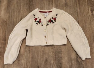 Tommy Bahama Mädchen Strickpullover 5T cremefarben Weihnachten bestickt - Bild 1 von 9