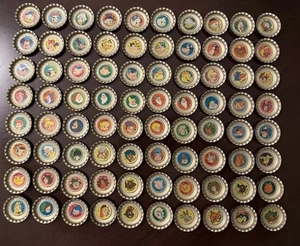 FULL SET Of 80 UNUSED 1970’s Disney Pepsi Crown Bottle Caps MEXICO RARE Mickey - Picture 1 of 21